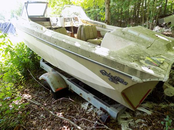  Shoreline Boat Trailer and old boat